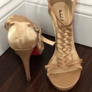 Silk Gold Heels